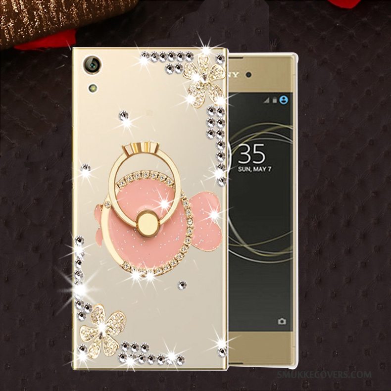 Etui Sony Xperia L1 Strass Lyserød Telefon, Cover Sony Xperia L1 Silikone Anti-fald