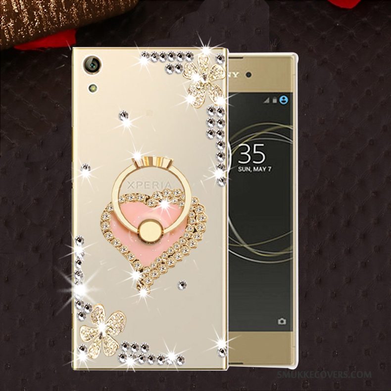 Etui Sony Xperia L1 Strass Lyserød Telefon, Cover Sony Xperia L1 Silikone Anti-fald