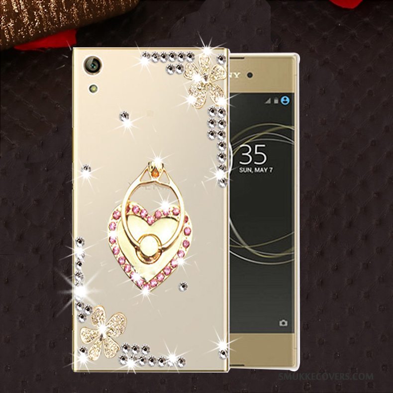 Etui Sony Xperia L1 Strass Lyserød Telefon, Cover Sony Xperia L1 Silikone Anti-fald