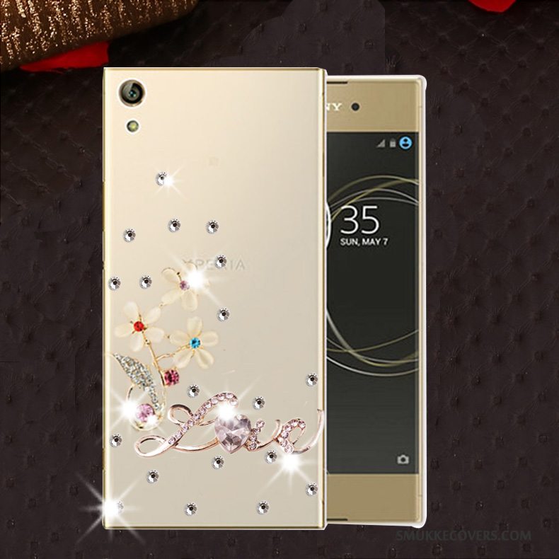 Etui Sony Xperia L1 Strass Lyserød Telefon, Cover Sony Xperia L1 Silikone Anti-fald