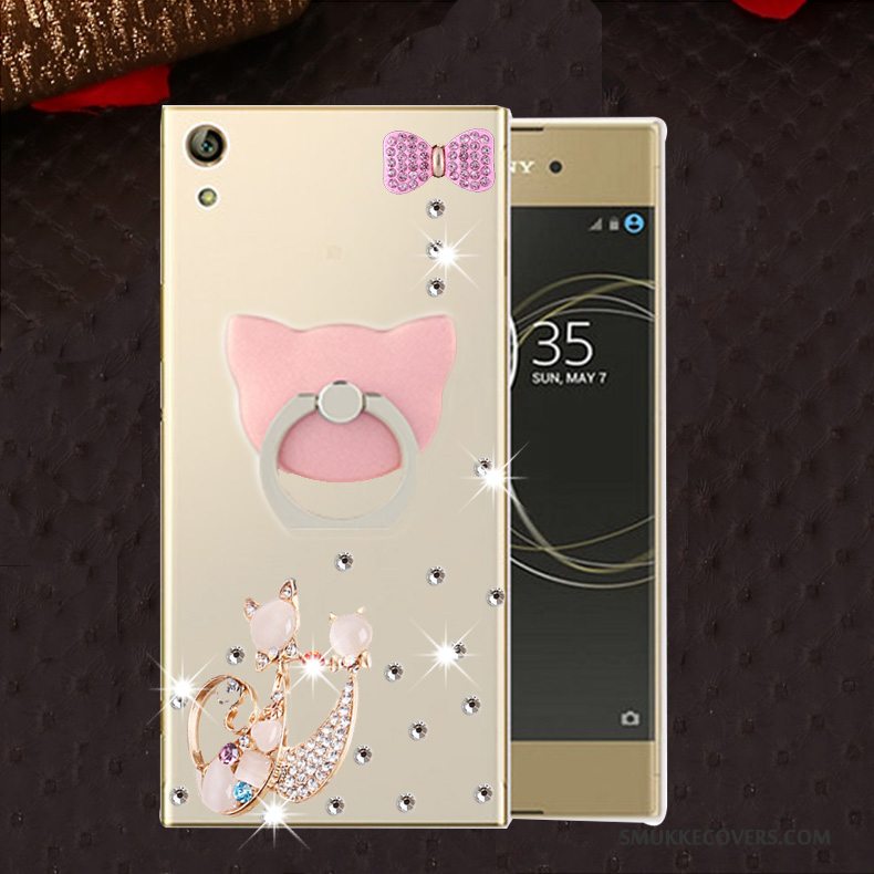 Etui Sony Xperia L1 Strass Lyserød Telefon, Cover Sony Xperia L1 Silikone Anti-fald