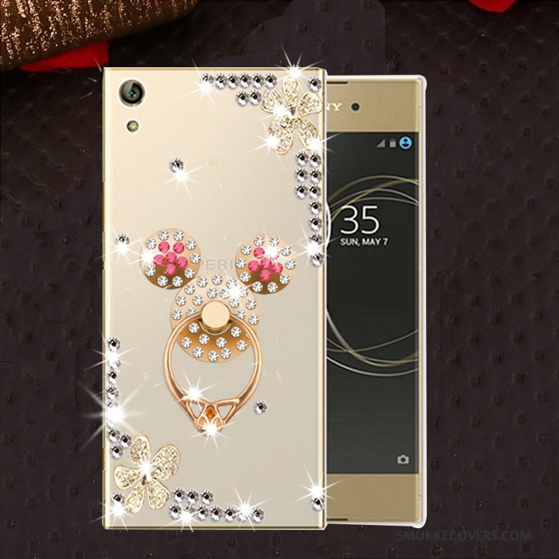 Etui Sony Xperia L1 Strass Lyserød Telefon, Cover Sony Xperia L1 Silikone Anti-fald