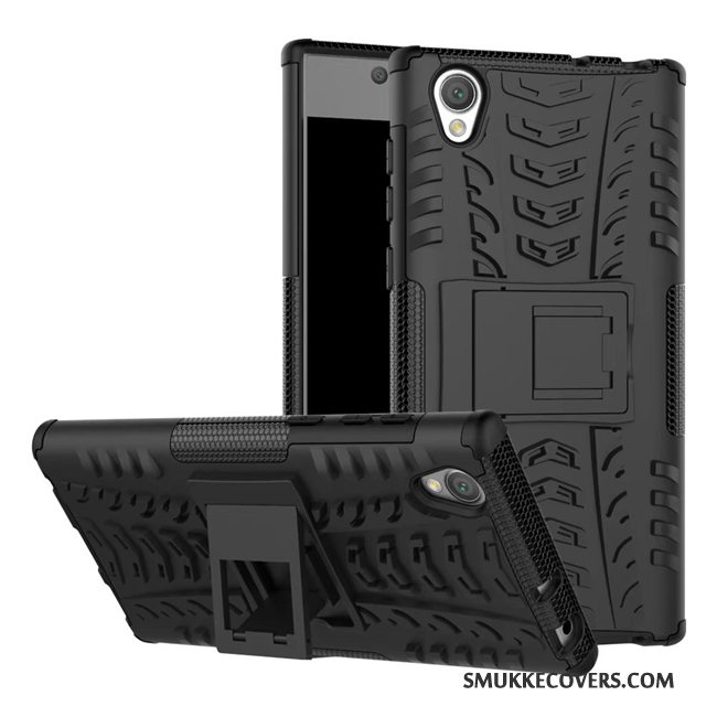 Etui Sony Xperia L1 Support Telefonnubuck, Cover Sony Xperia L1 Tasker Anti-fald Blå