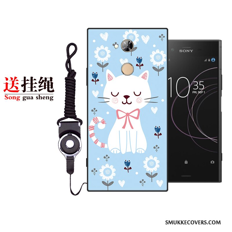 Etui Sony Xperia L2 Cartoon Telefonlyseblå, Cover Sony Xperia L2 Tasker Trend Anti-fald