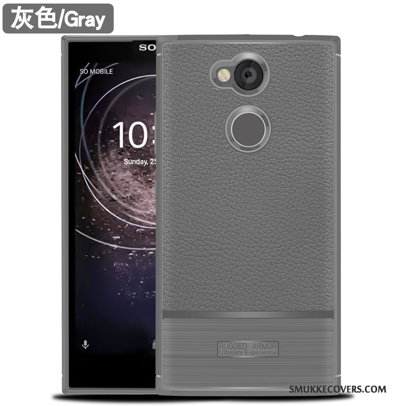 Etui Sony Xperia L2 Silikone Grå Telefon, Cover Sony Xperia L2 Tasker Anti-fald