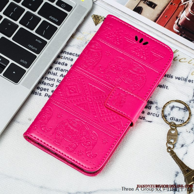 Etui Sony Xperia L3 Beskyttelse Rød Kort, Cover Sony Xperia L3 Relief Telefonanti-fald