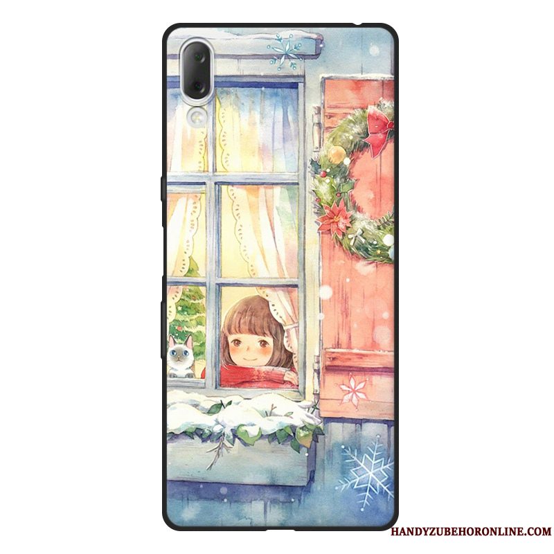 Etui Sony Xperia L3 Blød Frisk Grøn, Cover Sony Xperia L3 Silikone Nubuck Kunst