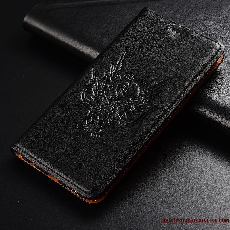 Etui Sony Xperia L3 Folio Telefondragon, Cover Sony Xperia L3 Læder Gul Mønster