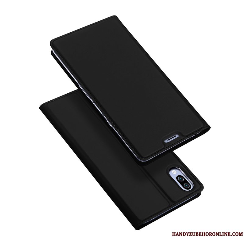 Etui Sony Xperia L3 Folio Telefontynd, Cover Sony Xperia L3 Tasker Mørkeblå