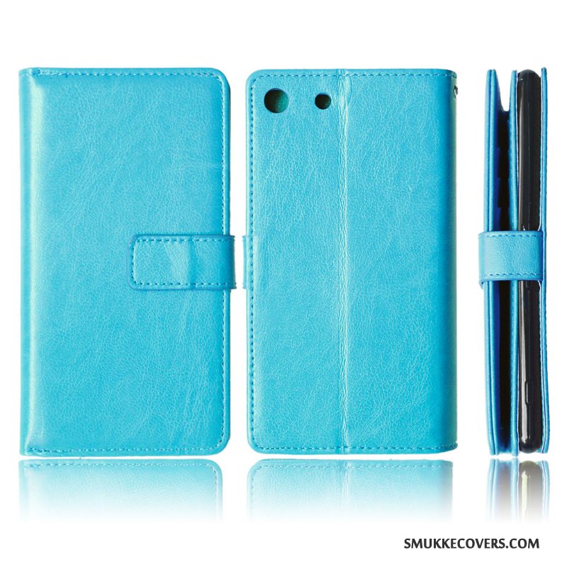 Etui Sony Xperia M5 Dual Beskyttelse Kort Telefon, Cover Sony Xperia M5 Dual Læder Anti-fald Rød