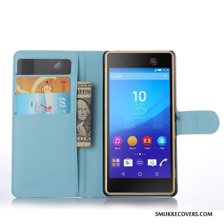 Etui Sony Xperia M5 Dual Læder Telefon, Cover Sony Xperia M5 Dual Beskyttelse