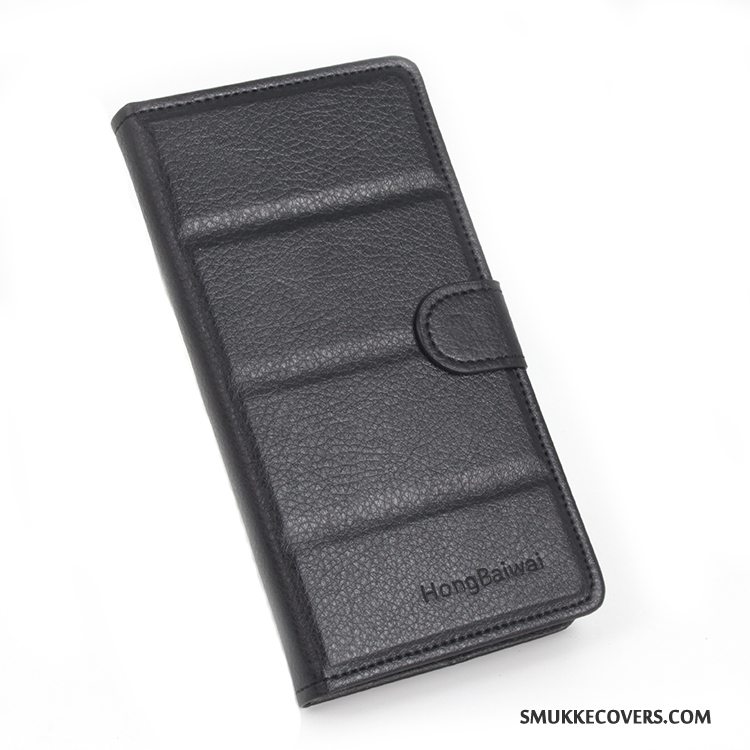 Etui Sony Xperia T2 Læder Anti-fald Lyseblå, Cover Sony Xperia T2 Folio Mønster Litchi