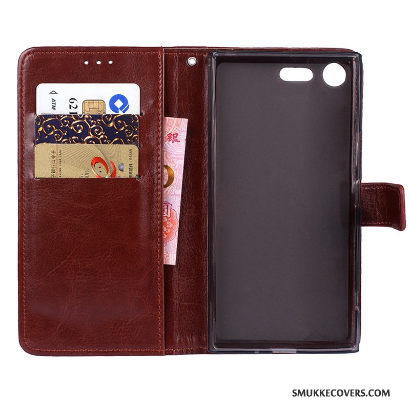 Etui Sony Xperia X Compact Læder Gul Telefon, Cover Sony Xperia X Compact Folio