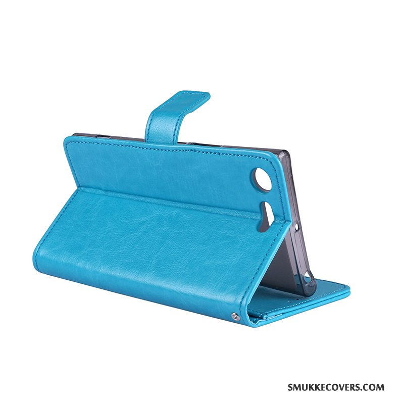 Etui Sony Xperia X Compact Læder Gul Telefon, Cover Sony Xperia X Compact Folio