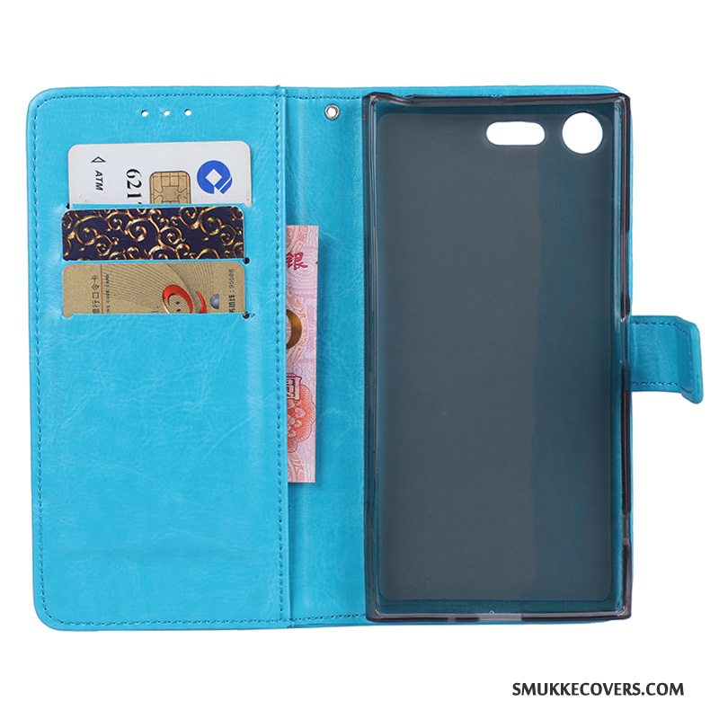 Etui Sony Xperia X Compact Læder Gul Telefon, Cover Sony Xperia X Compact Folio