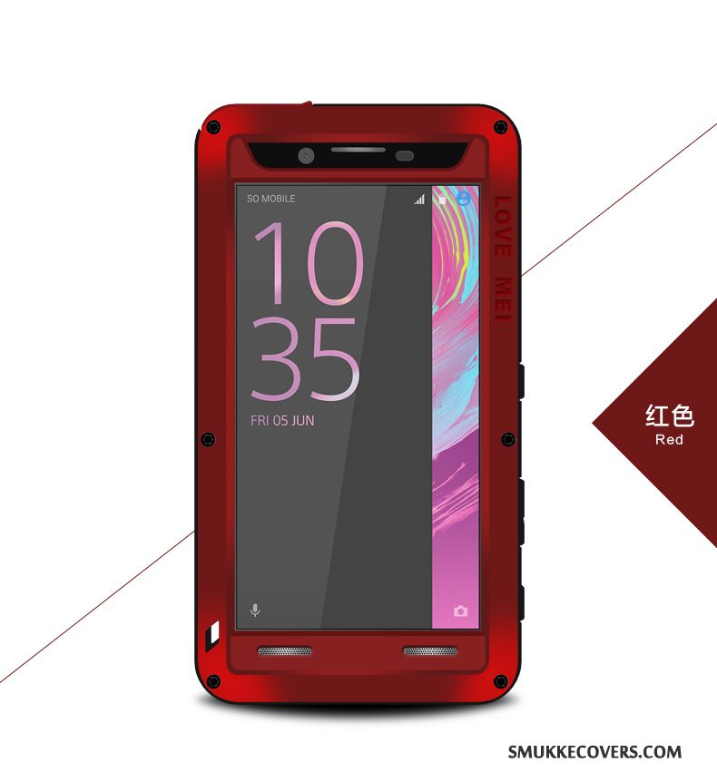 Etui Sony Xperia X Performance Metal Telefontre Forsvar, Cover Sony Xperia X Performance Silikone Til Gul