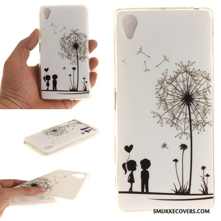 Etui Sony Xperia Xa Blød Telefonanti-fald, Cover Sony Xperia Xa Cartoon Gul Hængende Ornamenter