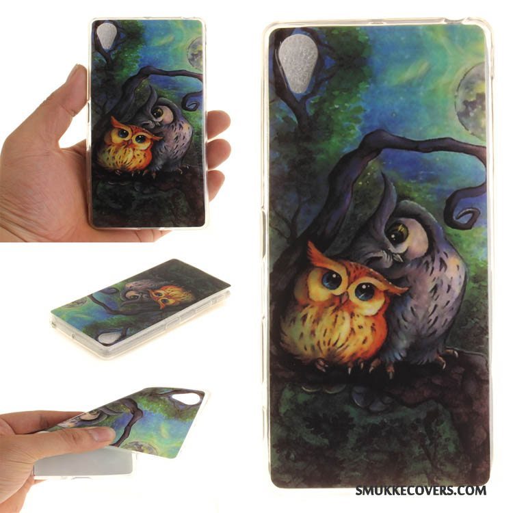 Etui Sony Xperia Xa Blød Telefonanti-fald, Cover Sony Xperia Xa Cartoon Gul Hængende Ornamenter