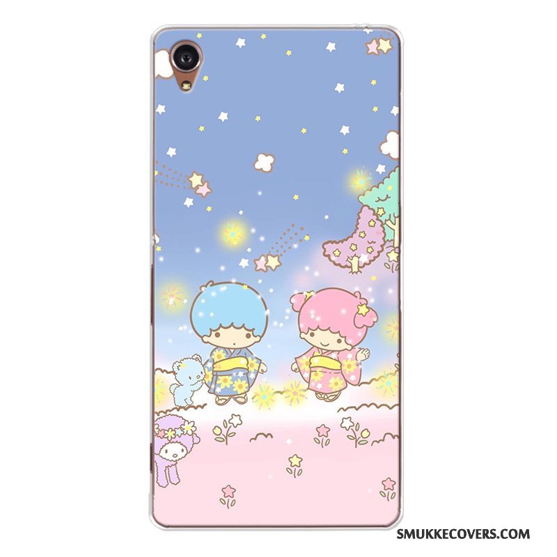 Etui Sony Xperia Xa Cartoon Anti-fald Blå, Cover Sony Xperia Xa Silikone Smuk Telefon