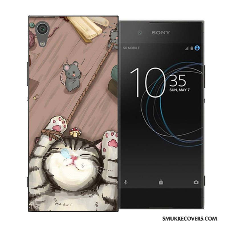 Etui Sony Xperia Xa1 Cartoon Hård Blå, Cover Sony Xperia Xa1 Beskyttelse Trend Af Personlighed