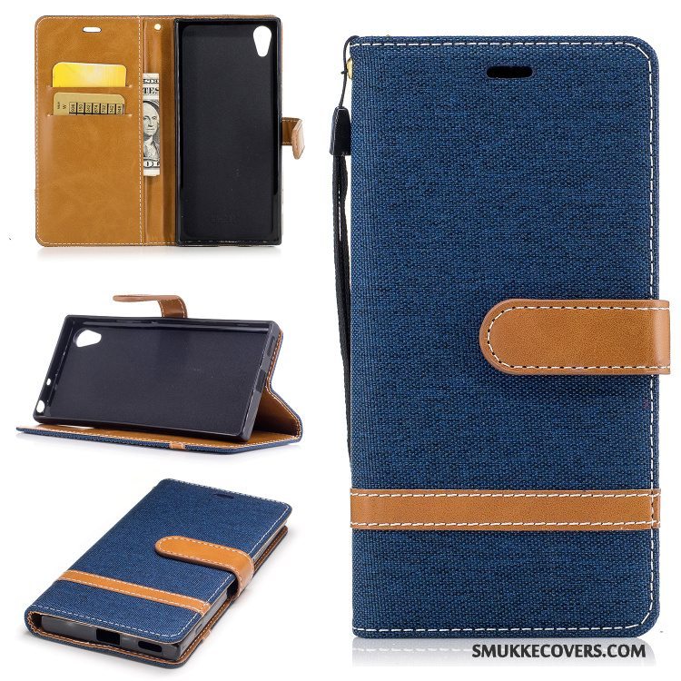 Etui Sony Xperia Xa1 Folio Kort Lilla, Cover Sony Xperia Xa1 Support Telefon