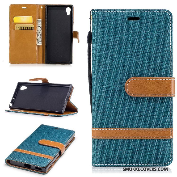 Etui Sony Xperia Xa1 Folio Kort Lilla, Cover Sony Xperia Xa1 Support Telefon