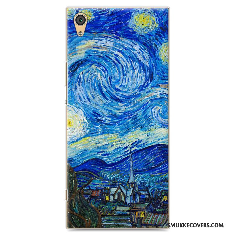 Etui Sony Xperia Xa1 Malet Kunst Telefon, Cover Sony Xperia Xa1 Cartoon Trend Rød