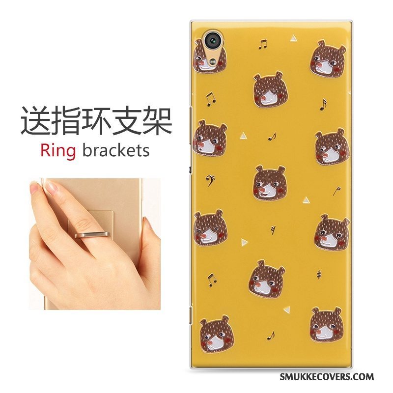 Etui Sony Xperia Xa1 Malet Telefontrend, Cover Sony Xperia Xa1 Cartoon Gul