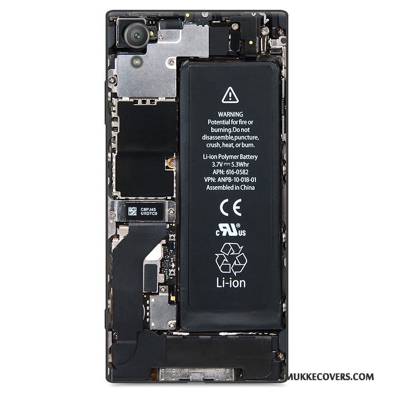 Etui Sony Xperia Xa1 Plus Beskyttelse Anti-fald Sort, Cover Sony Xperia Xa1 Plus Kreativ Telefonhvid