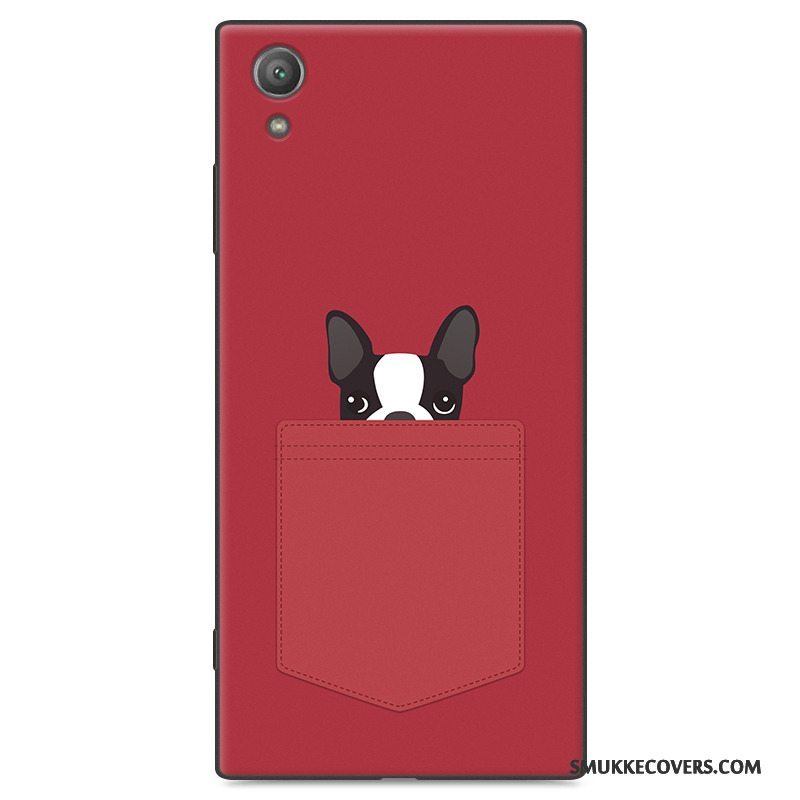 Etui Sony Xperia Xa1 Plus Cartoon Nubuck Telefon, Cover Sony Xperia Xa1 Plus Blød Lyserød Trend