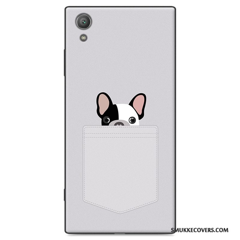 Etui Sony Xperia Xa1 Plus Cartoon Nubuck Telefon, Cover Sony Xperia Xa1 Plus Blød Lyserød Trend