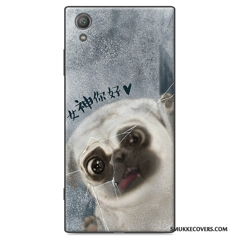 Etui Sony Xperia Xa1 Plus Cartoon Nubuck Telefon, Cover Sony Xperia Xa1 Plus Blød Lyserød Trend