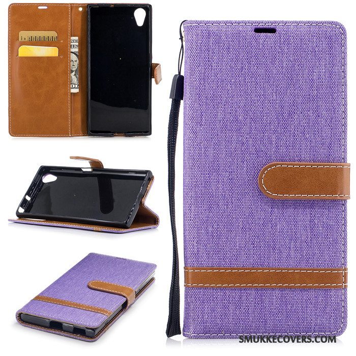 Etui Sony Xperia Xa1 Plus Folio Telefonrød, Cover Sony Xperia Xa1 Plus Læder Anti-fald