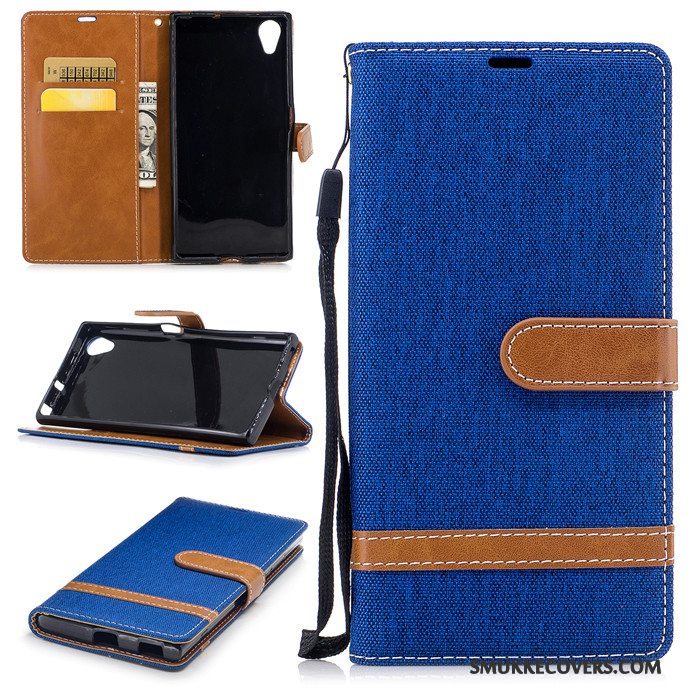 Etui Sony Xperia Xa1 Plus Folio Telefonrød, Cover Sony Xperia Xa1 Plus Læder Anti-fald