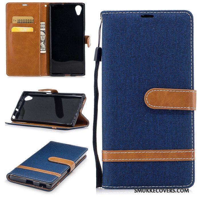 Etui Sony Xperia Xa1 Plus Folio Telefonrød, Cover Sony Xperia Xa1 Plus Læder Anti-fald