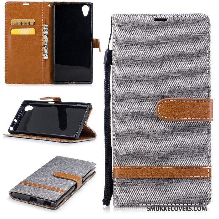 Etui Sony Xperia Xa1 Plus Folio Telefonrød, Cover Sony Xperia Xa1 Plus Læder Anti-fald