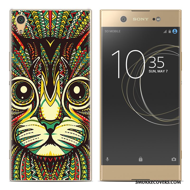 Etui Sony Xperia Xa1 Plus Malet Telefonrød, Cover Sony Xperia Xa1 Plus Blød