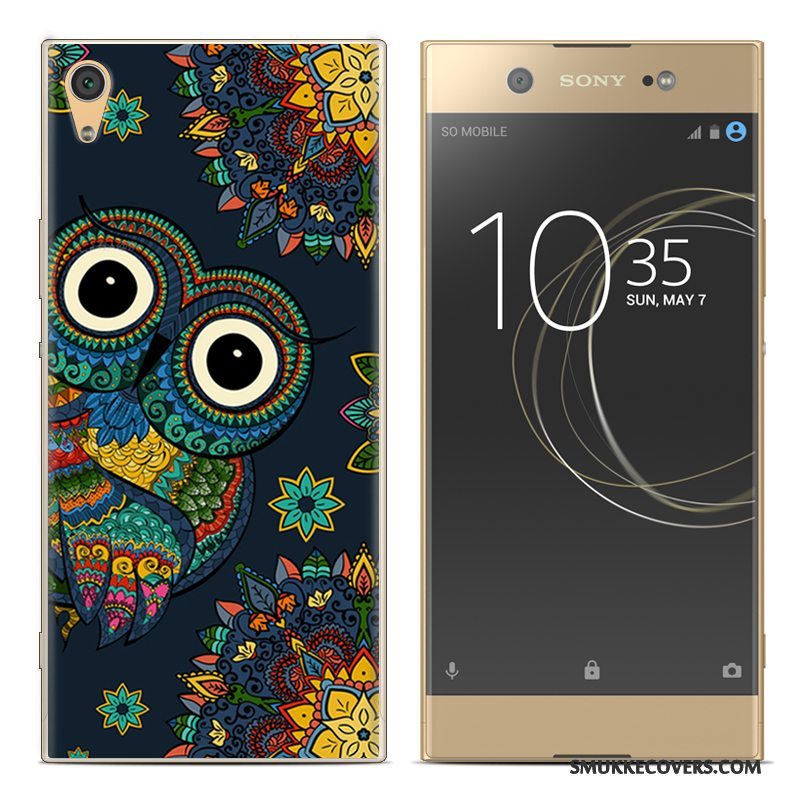 Etui Sony Xperia Xa1 Plus Malet Telefonrød, Cover Sony Xperia Xa1 Plus Blød