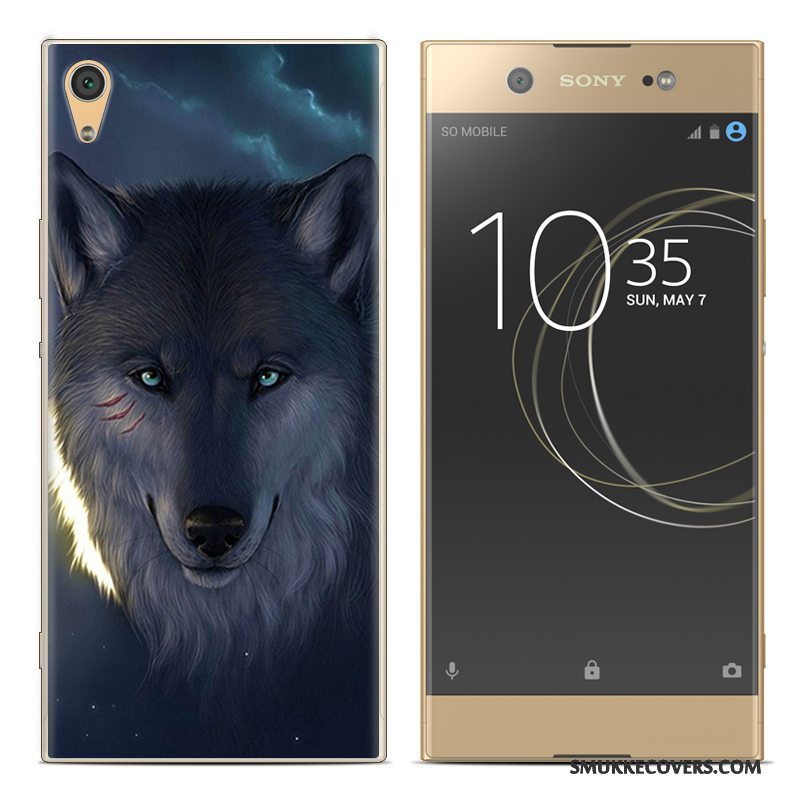 Etui Sony Xperia Xa1 Plus Malet Telefonrød, Cover Sony Xperia Xa1 Plus Blød