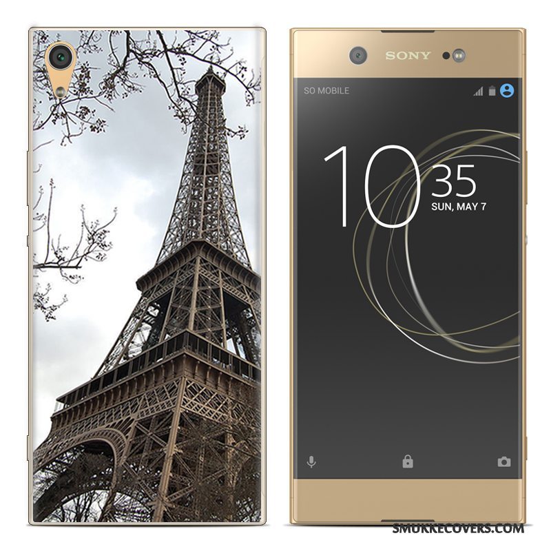 Etui Sony Xperia Xa1 Plus Malet Telefonrød, Cover Sony Xperia Xa1 Plus Blød