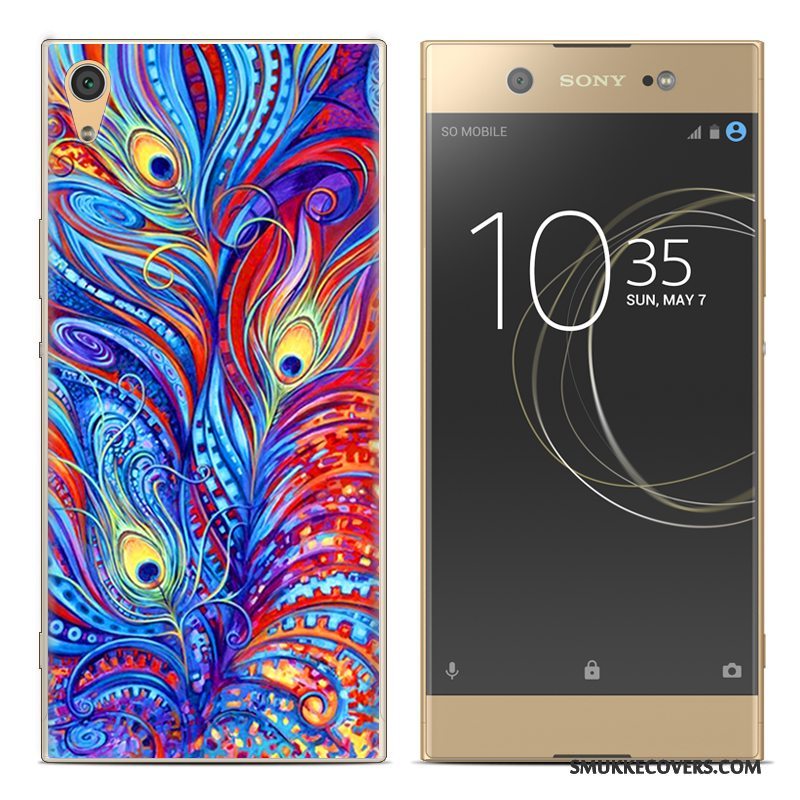 Etui Sony Xperia Xa1 Plus Malet Telefonrød, Cover Sony Xperia Xa1 Plus Blød