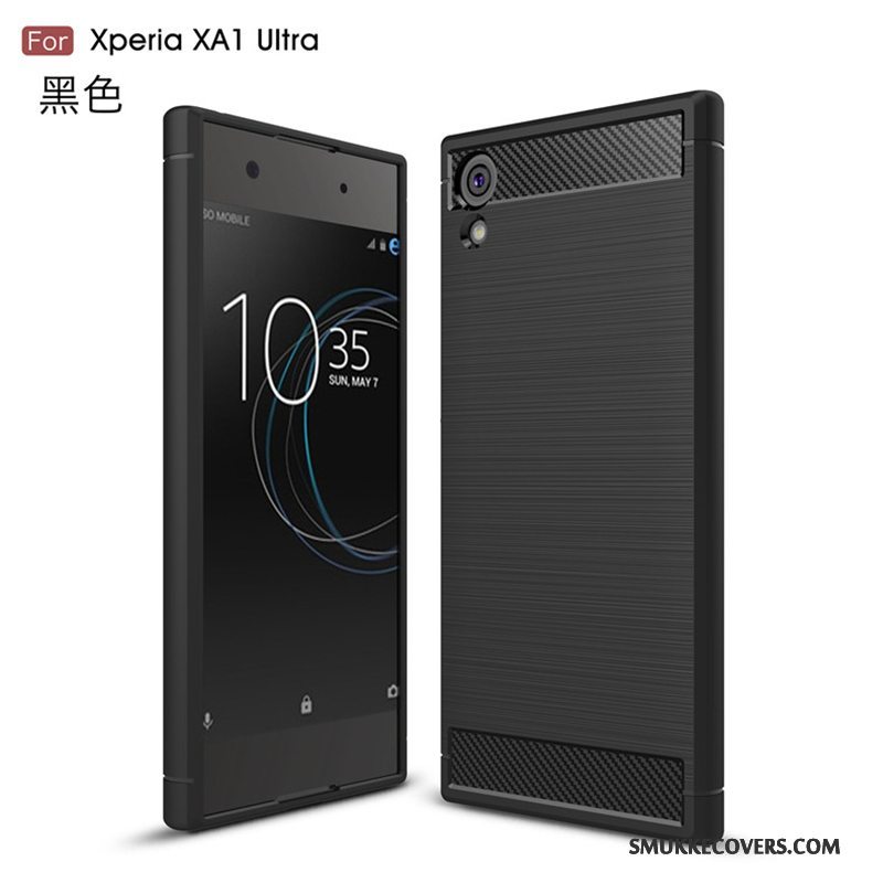 Etui Sony Xperia Xa1 Ultra Blød Anti-fald Sort, Cover Sony Xperia Xa1 Ultra Silikone Telefon