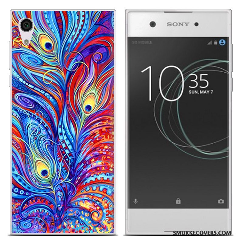 Etui Sony Xperia Xa1 Ultra Blød Måned Trend, Cover Sony Xperia Xa1 Ultra Blå Tynd