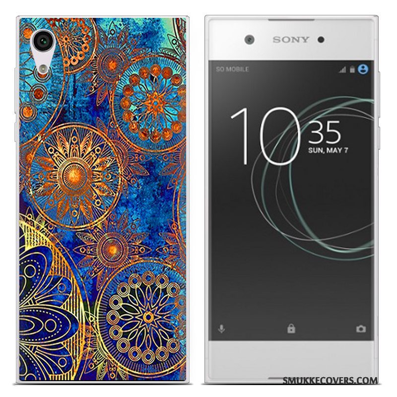 Etui Sony Xperia Xa1 Ultra Blød Måned Trend, Cover Sony Xperia Xa1 Ultra Blå Tynd