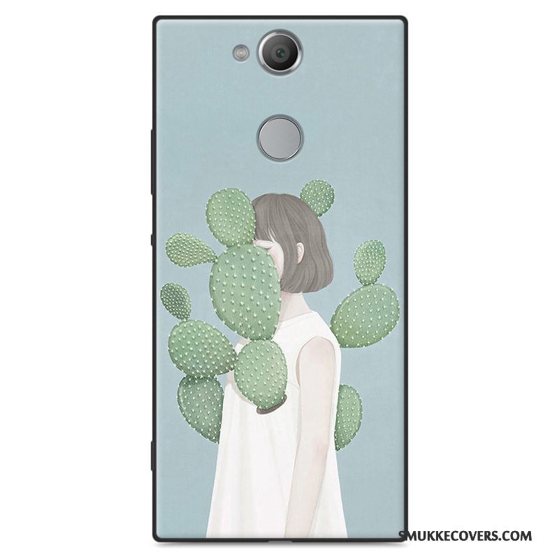 Etui Sony Xperia Xa2 Beskyttelse Telefonlyseblå, Cover Sony Xperia Xa2 Tasker Kunst Nubuck