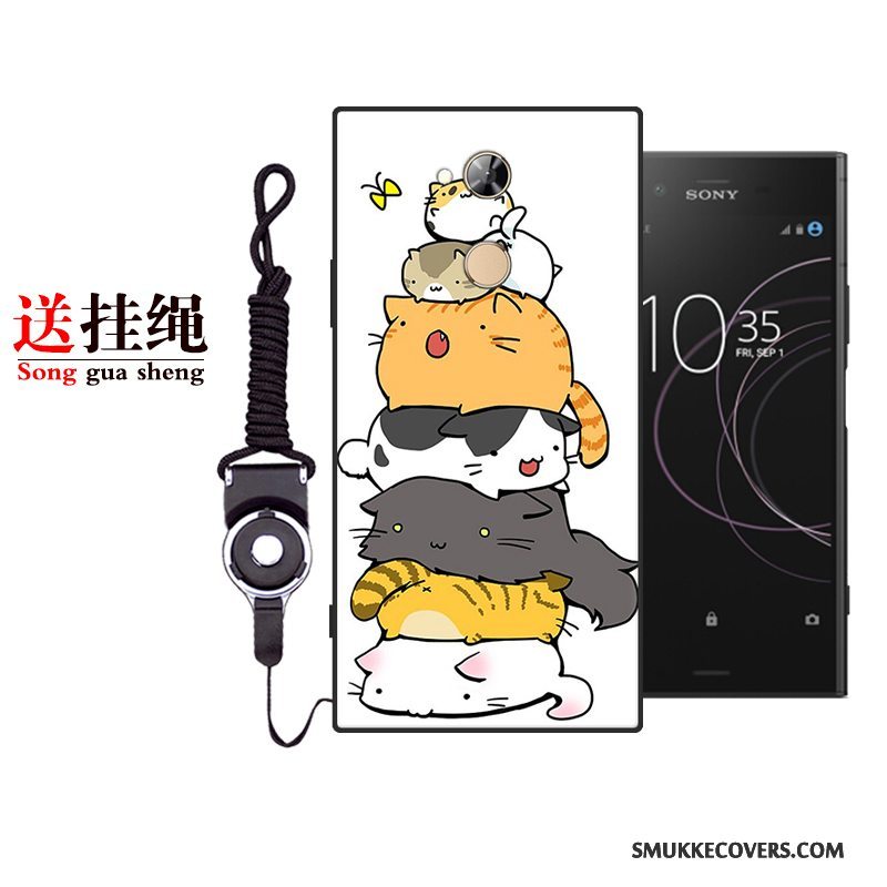 Etui Sony Xperia Xa2 Cartoon Anti-fald Af Personlighed, Cover Sony Xperia Xa2 Blød Rød Grå