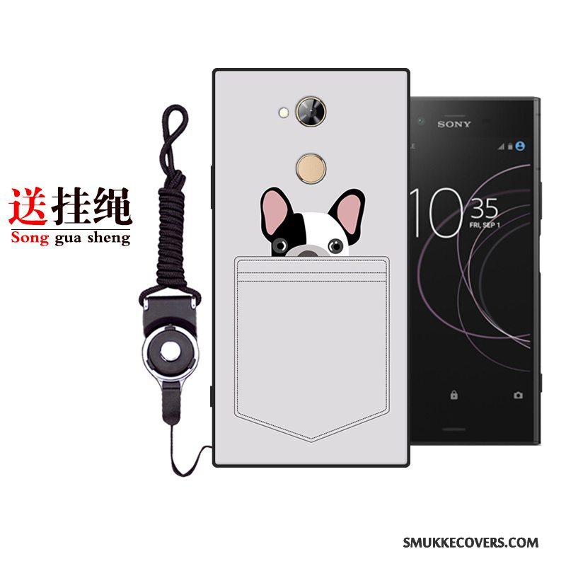 Etui Sony Xperia Xa2 Cartoon Anti-fald Af Personlighed, Cover Sony Xperia Xa2 Blød Rød Grå