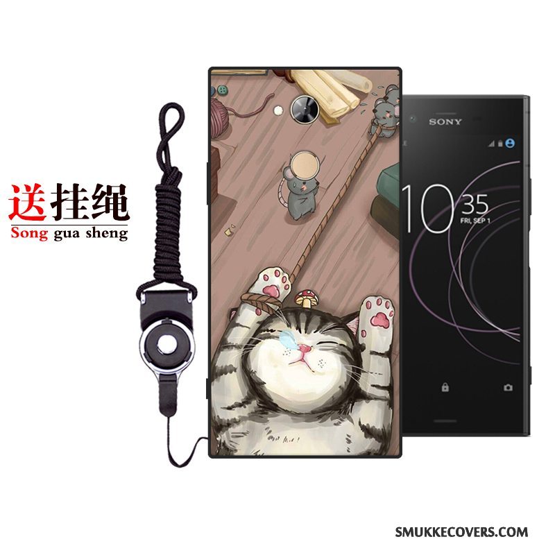 Etui Sony Xperia Xa2 Cartoon Anti-fald Af Personlighed, Cover Sony Xperia Xa2 Blød Rød Grå