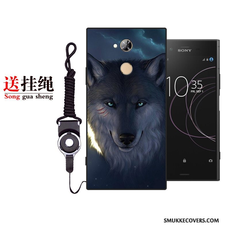 Etui Sony Xperia Xa2 Cartoon Anti-fald Af Personlighed, Cover Sony Xperia Xa2 Blød Rød Grå