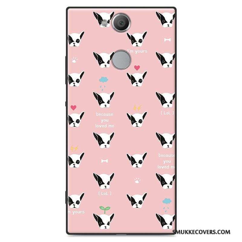 Etui Sony Xperia Xa2 Cartoon Anti-fald Grøn, Cover Sony Xperia Xa2 Tasker Nubuck Telefon